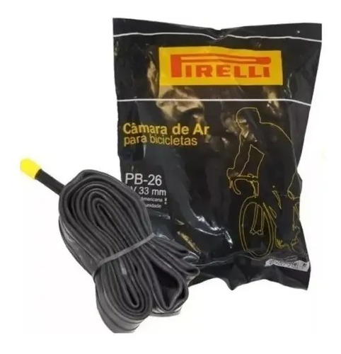 Kit 100 Camara Ar Pirelli  Aro 26 Bico Grosso 33mm - Bike Schrader