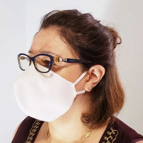 Kit 10 Máscara De Proteção Lavável Tripla Filtragem Branco
