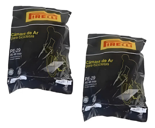 2 Camara Ar Pirelli Mtb Aro 29x1.75/2.35 Bico Grosso 48mm Schrader